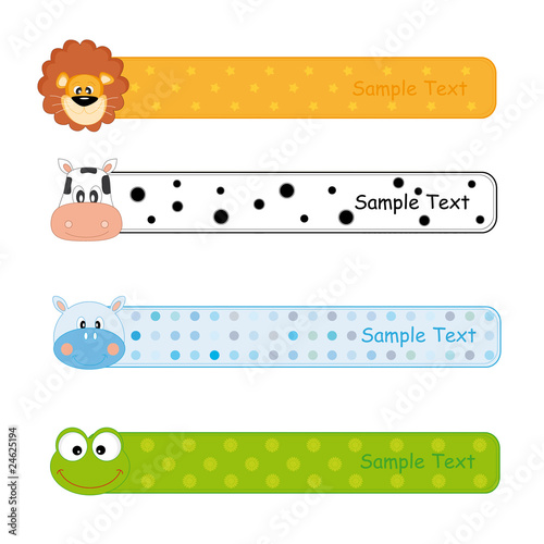 banners infantiles. Animales