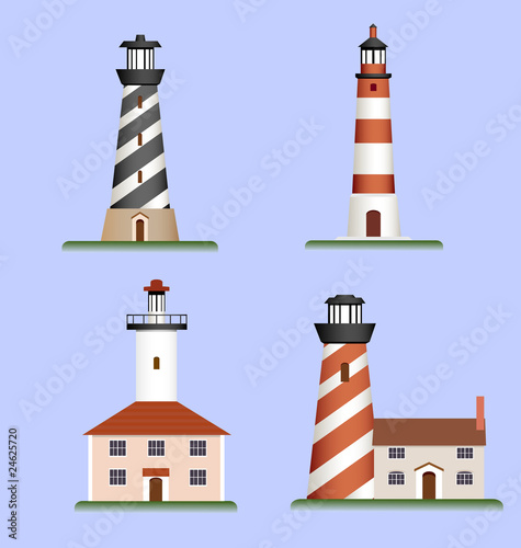 set of lighthouses