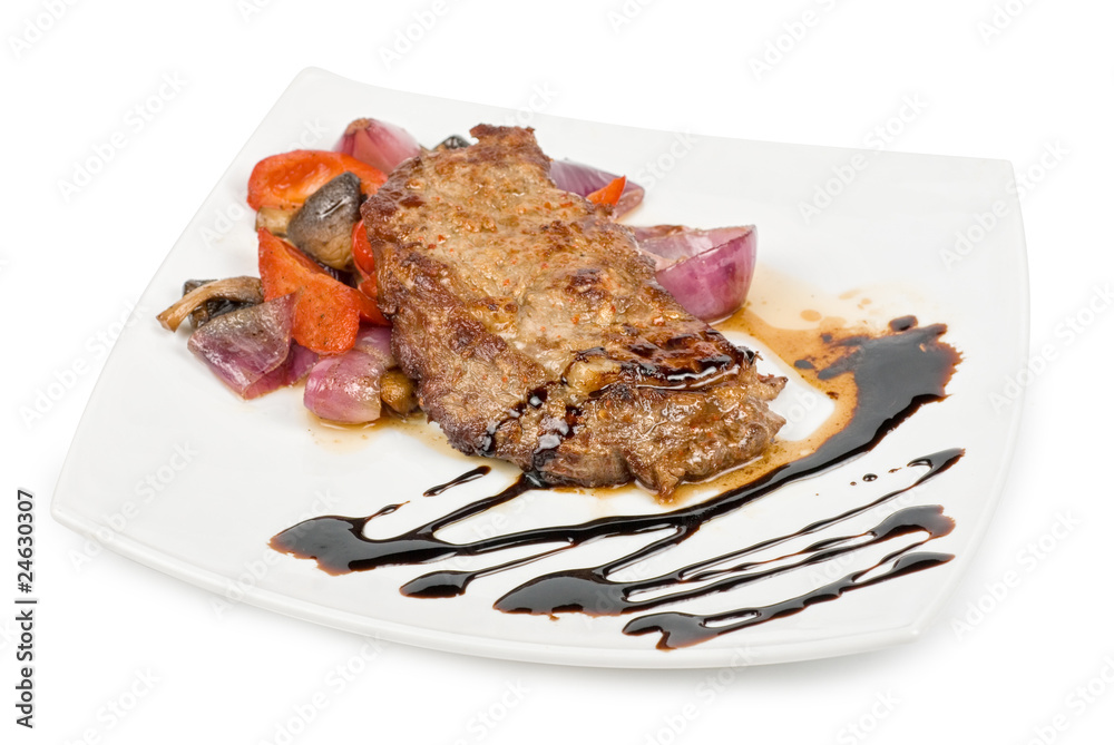 beef steak with vegetable