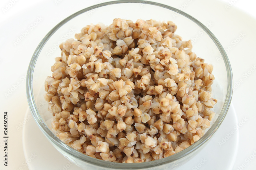 Buckwheat on the plate Buckwheat on the plate