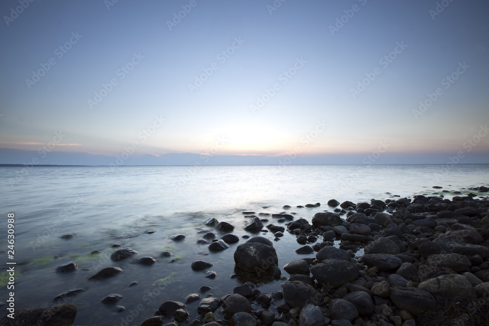 Ocean view over Kalmar sund, Southern of Sweden. Ocean view over Kalmar sund, Southern of Sweden.