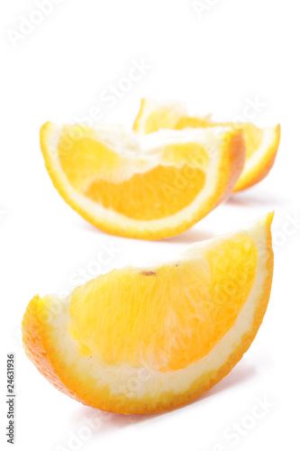 Fresh ripe orange on white background  isolated  clipping path 