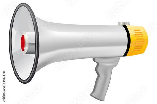 Vector illustration of realistic megaphone