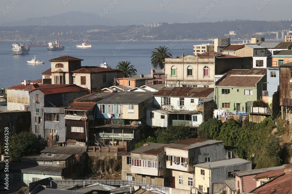 The famous city of Valparaiso in Chile