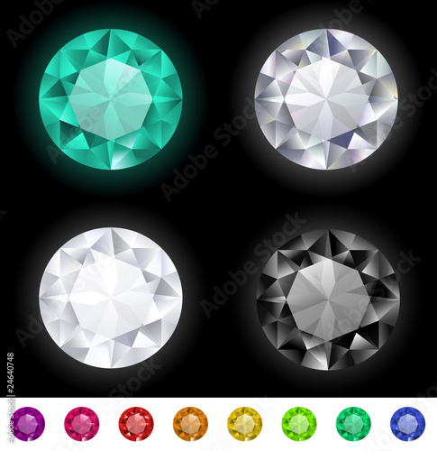 Vector gemstones collection