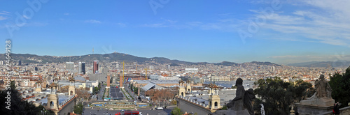 Panorama view of Barcelona