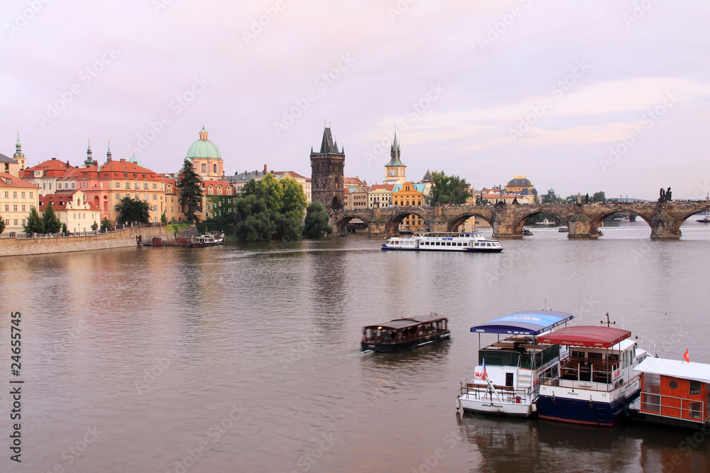 Prague Old Town with the Bridge Tower and Charles Bridge