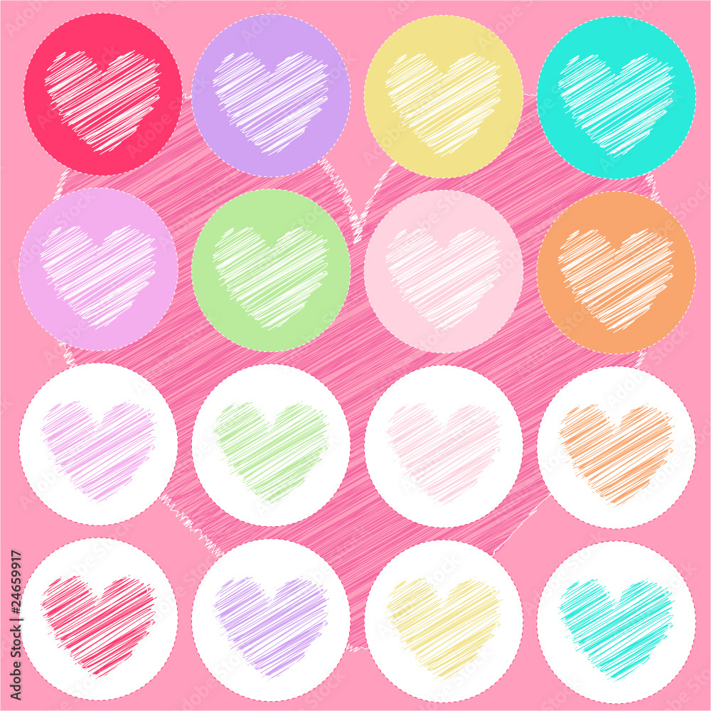 heart icons, valentine's day, card heart icons, valentine's day, card