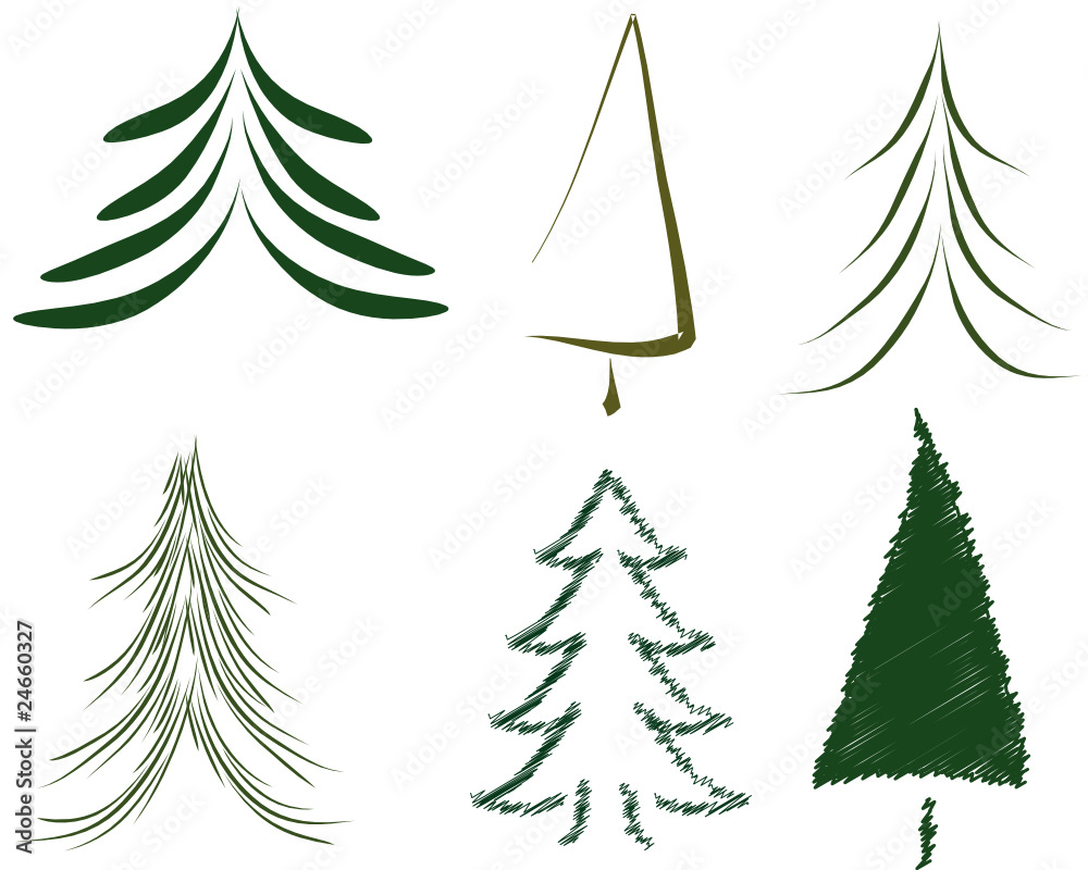Obraz premium weihnachtsbaum Vektor grün