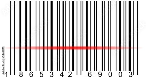 Barcode mit Laser