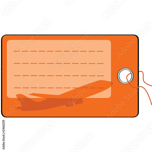 Airplane luggage tag