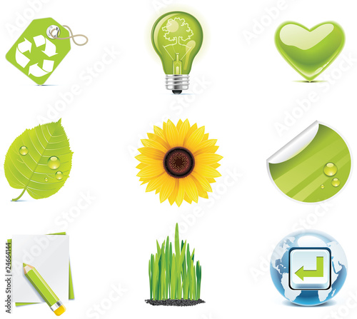 Vector ecology icon set. Part 4
