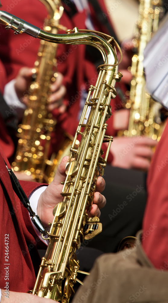 Naklejka premium Saxophone Playing