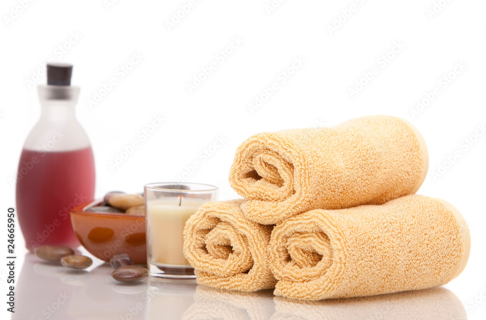 Spa objects on white background Spa objects on white background