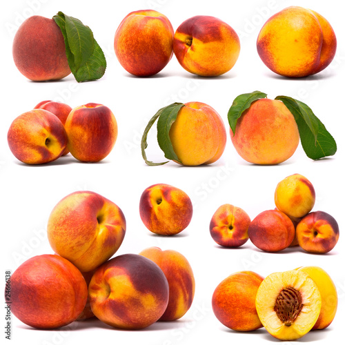 Juicy nectarines set