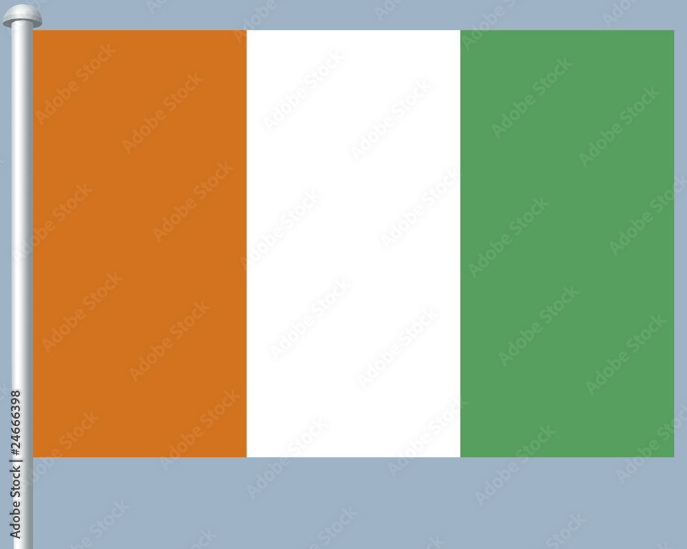 Flaggenserie-Westafrika-Elfenbeinkueste