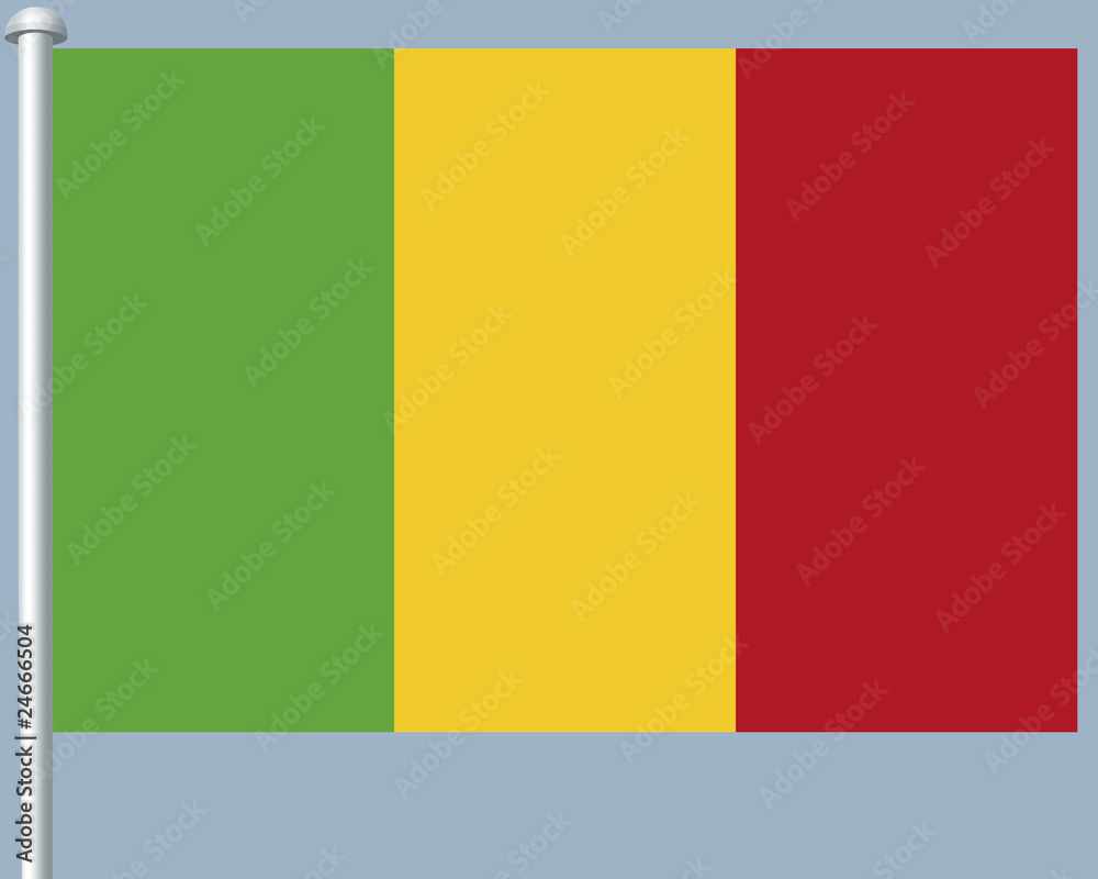 Fototapeta premium Flaggenserie-Westafrika-Mali