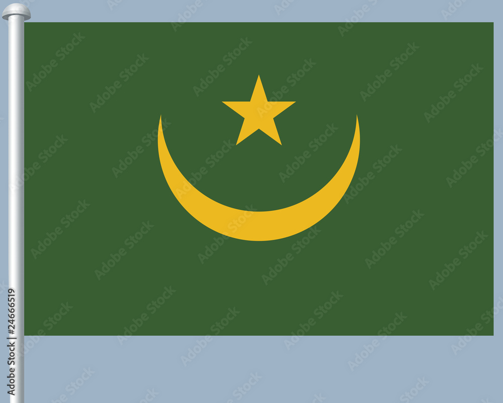 Flaggenserie-Westafrika-Mauritanien Flaggenserie-Westafrika-Mauritanien