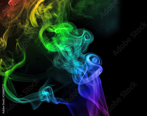 Abstract background of beautiful color smoke waves.