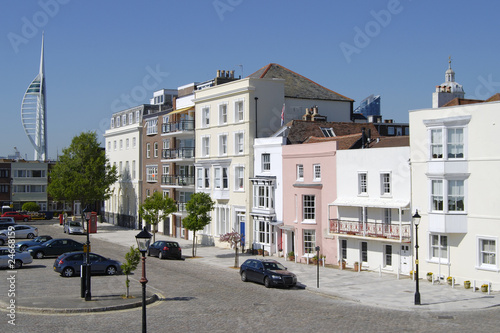 Cobbled Square in Old Portsmouth. England