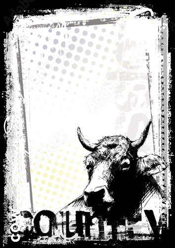 cow poster background
