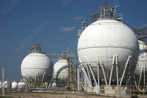 tanks in oil refinery factory