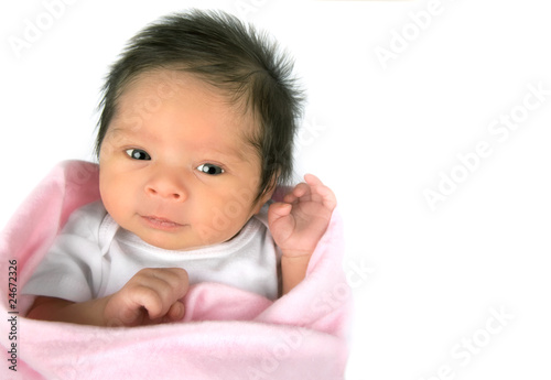 Alert Newborn Girl