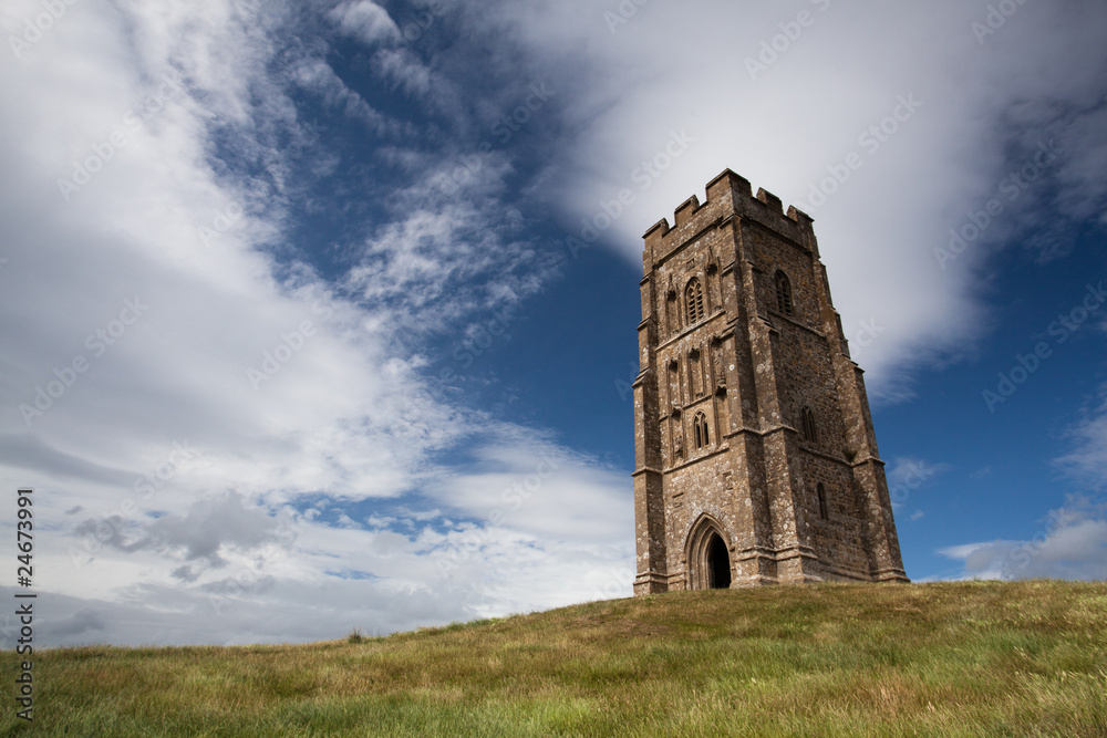 St. Michael's Tower at the top of glastonbury tor St. Michael's Tower at the top of glastonbury tor