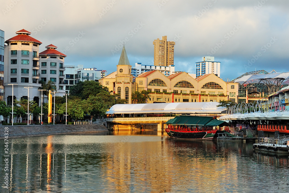 Fototapeta premium Singapore Clark Quay morning