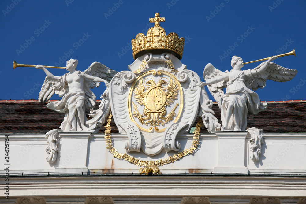 Fototapeta premium Habsburg Coat of Arms at the Hofburg in Vienna