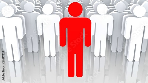 Silhouettes of people. 3d