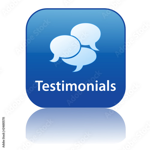 TESTIMONIALS Web Button (kudos business speech bubbles vector)