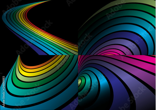 Vector rainbow background collection