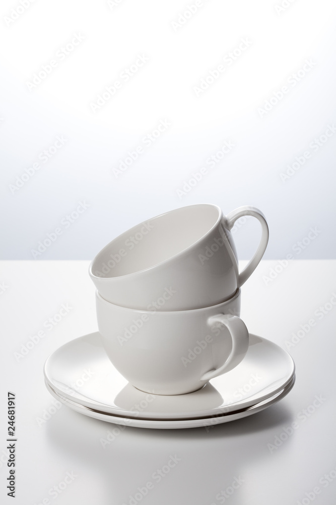 コーヒーカップとコーヒー豆 コーヒーカップとコーヒー豆