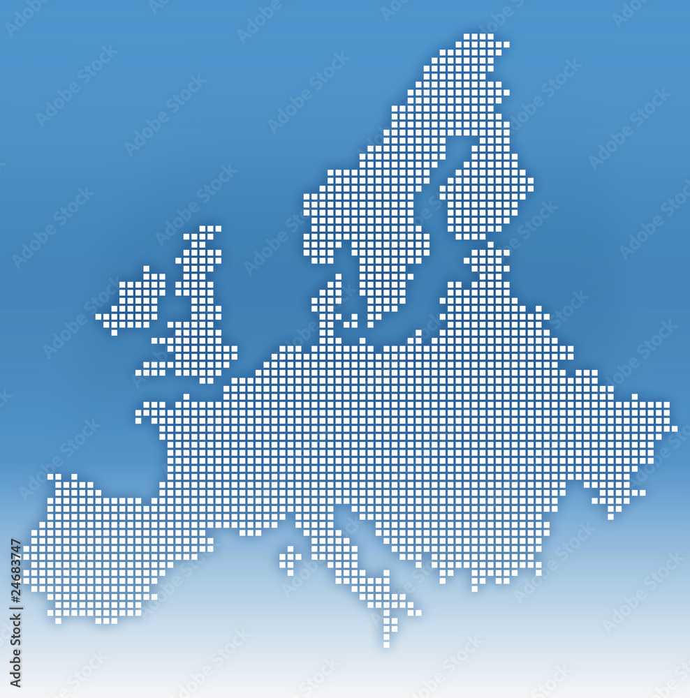 Obraz premium Europa-Karte mit Kästen