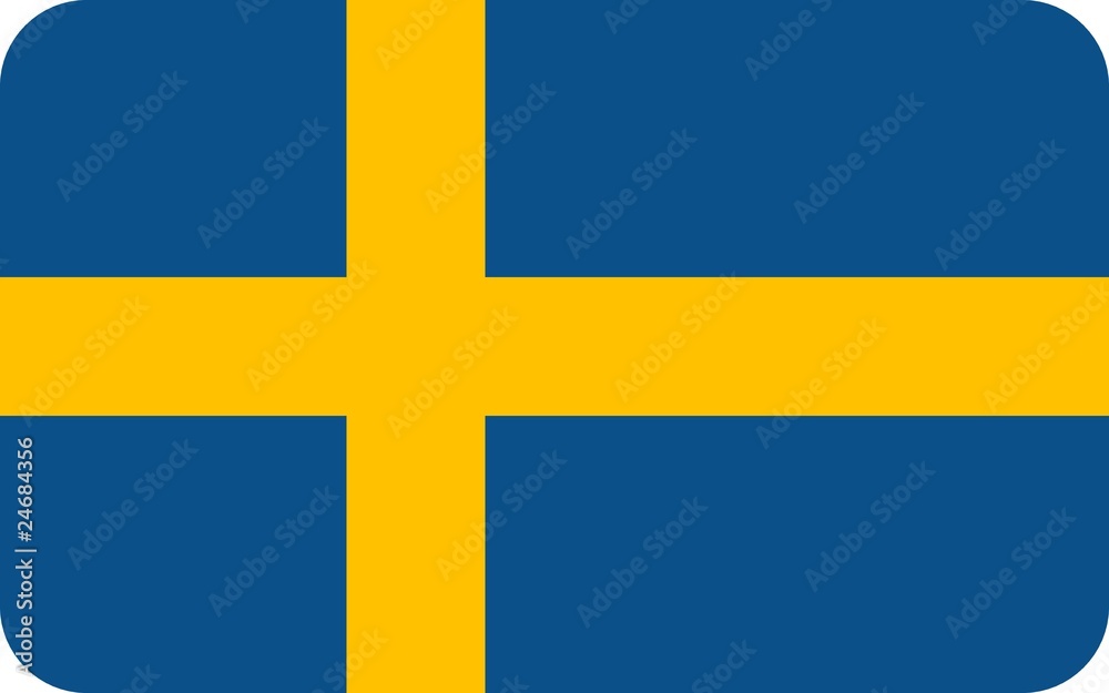 Drapeau de la Suède aux coins arrondis Drapeau de la Suède aux coins arrondis