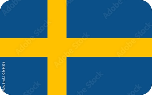 Drapeau de la Suède aux coins arrondis