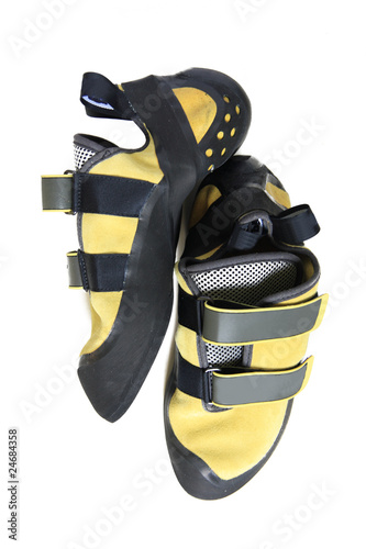 Climbing shoes isolated on white