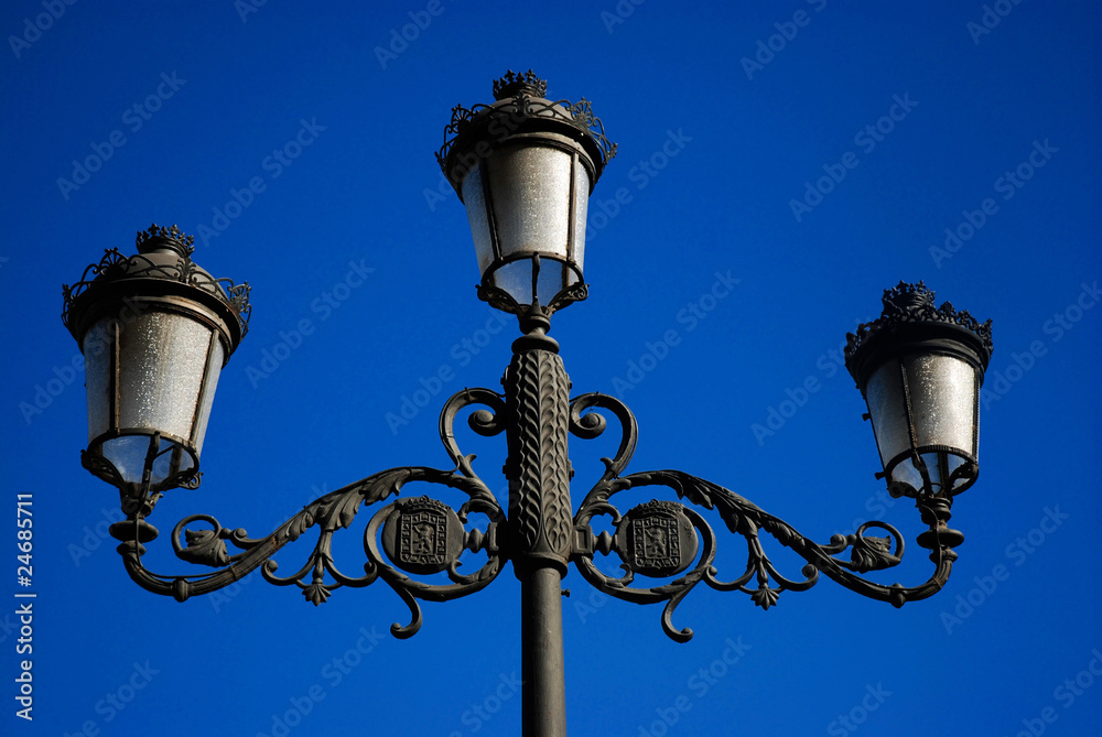 Decorative street lamp in Seville