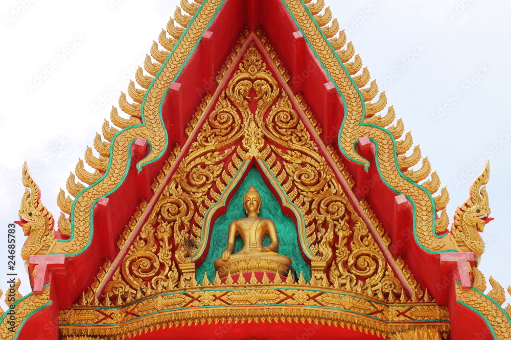 art on gable, Wat Amornburanaram, Ban Phai, Khon Khan
