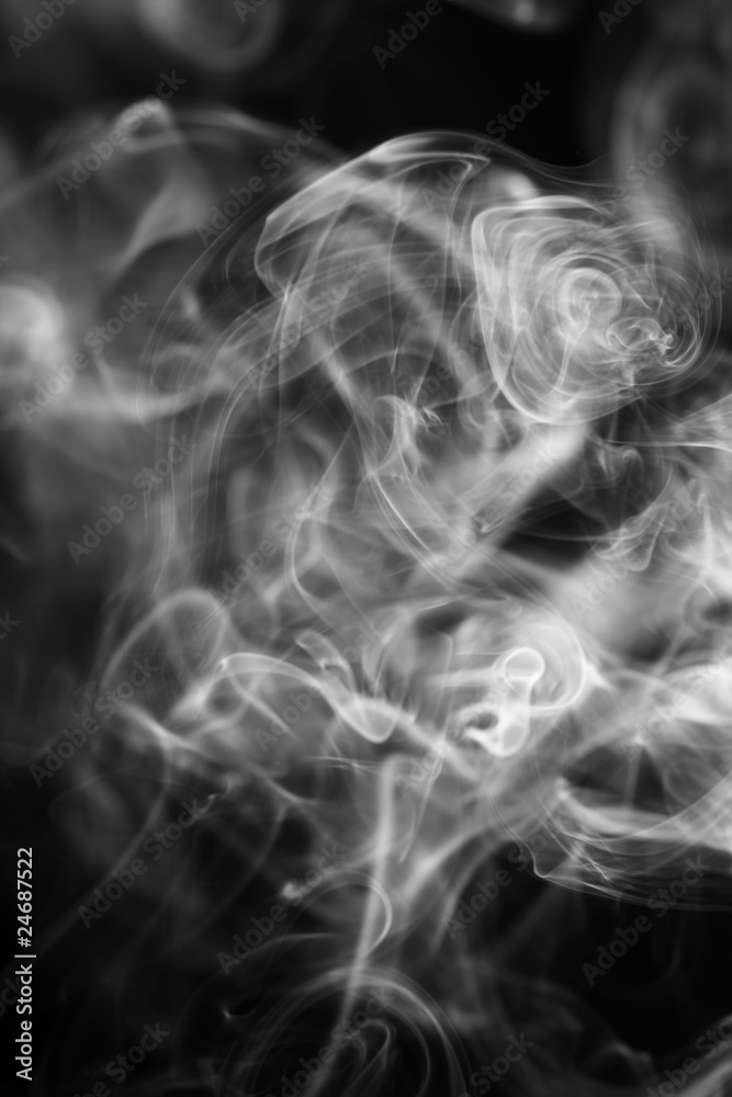 Obraz premium Abstract smoke on black