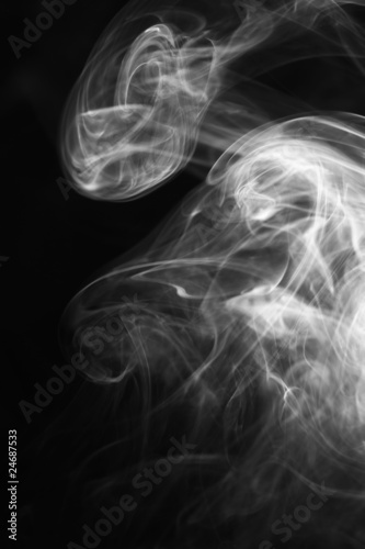 Abstract smoke on black