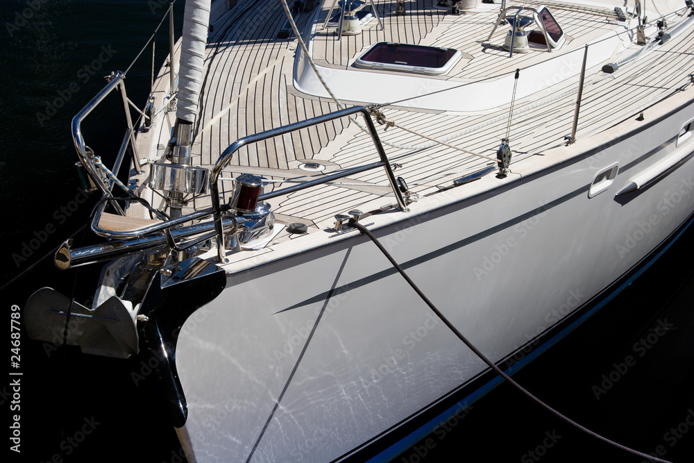 Detail image of a yacht