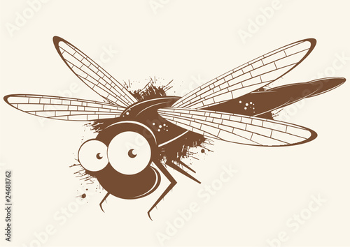 libelle cartoon vintage lustig