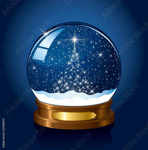 Snow globe with stars