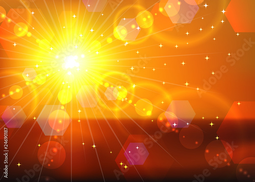 Red sunset vector background. EPS10 file.