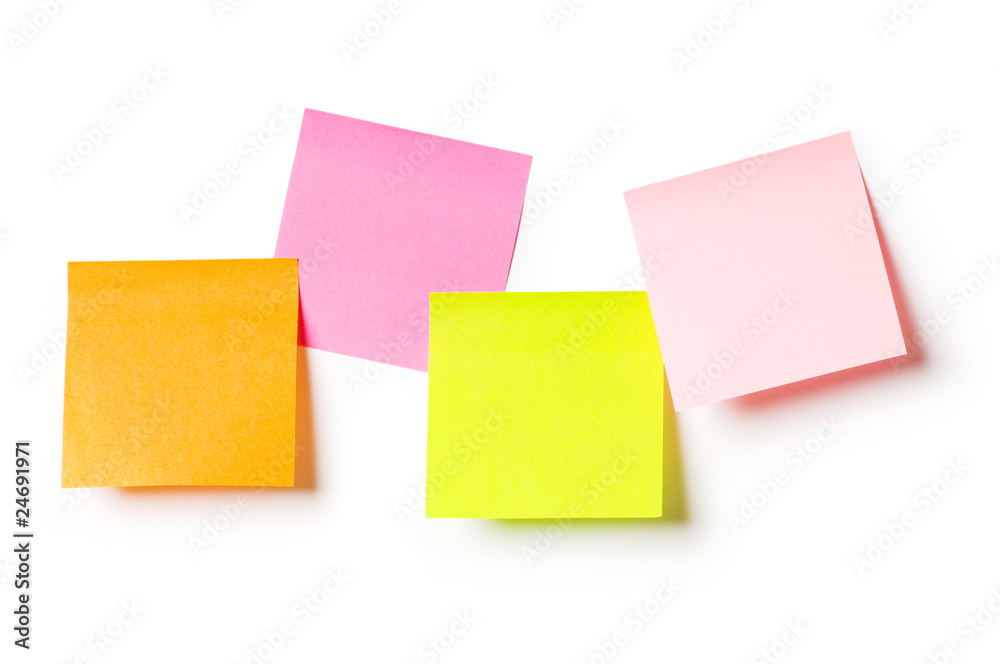 Reminder notes isolated on the white background Reminder notes isolated on the white background
