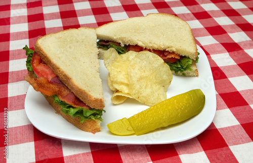 blt bacon lettuce and tomato sandwich