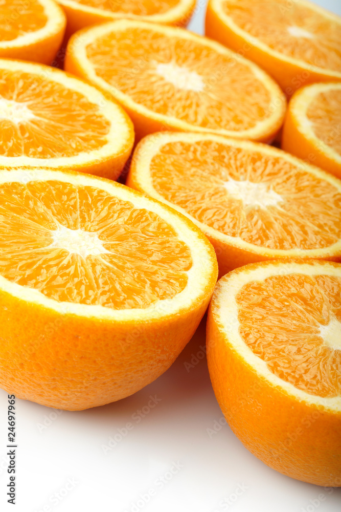 Orange halves