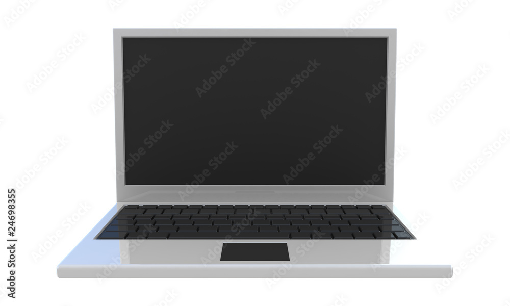 Abstract widescreen laptop isolated on white Abstract widescreen laptop isolated on white